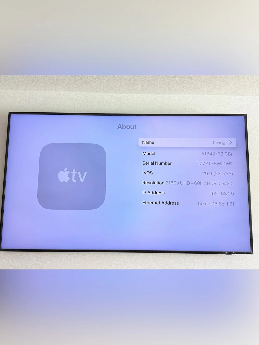 Apple TV 4K A1842 (32GB) – MQD22LL/A – 5th Gen Original Siri Remote + Power Cord